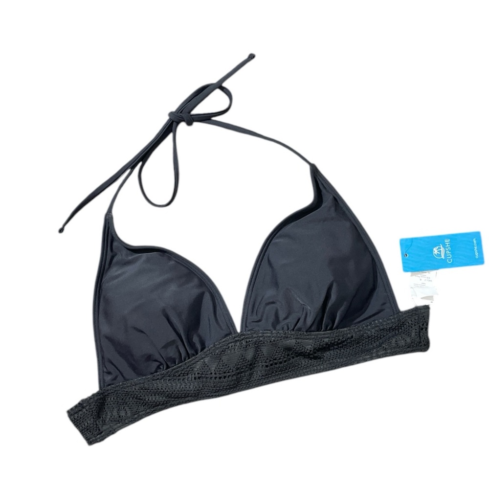 C3- Cupshe Women’s Large New NWT Black Bikini Top